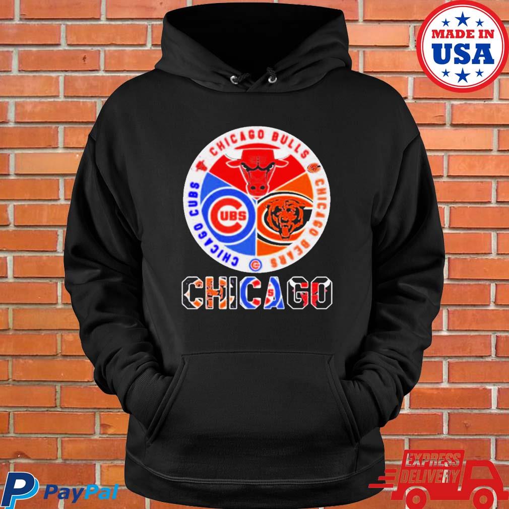 Official chicago bulls chicago bears and Chicago Cubs logo teams