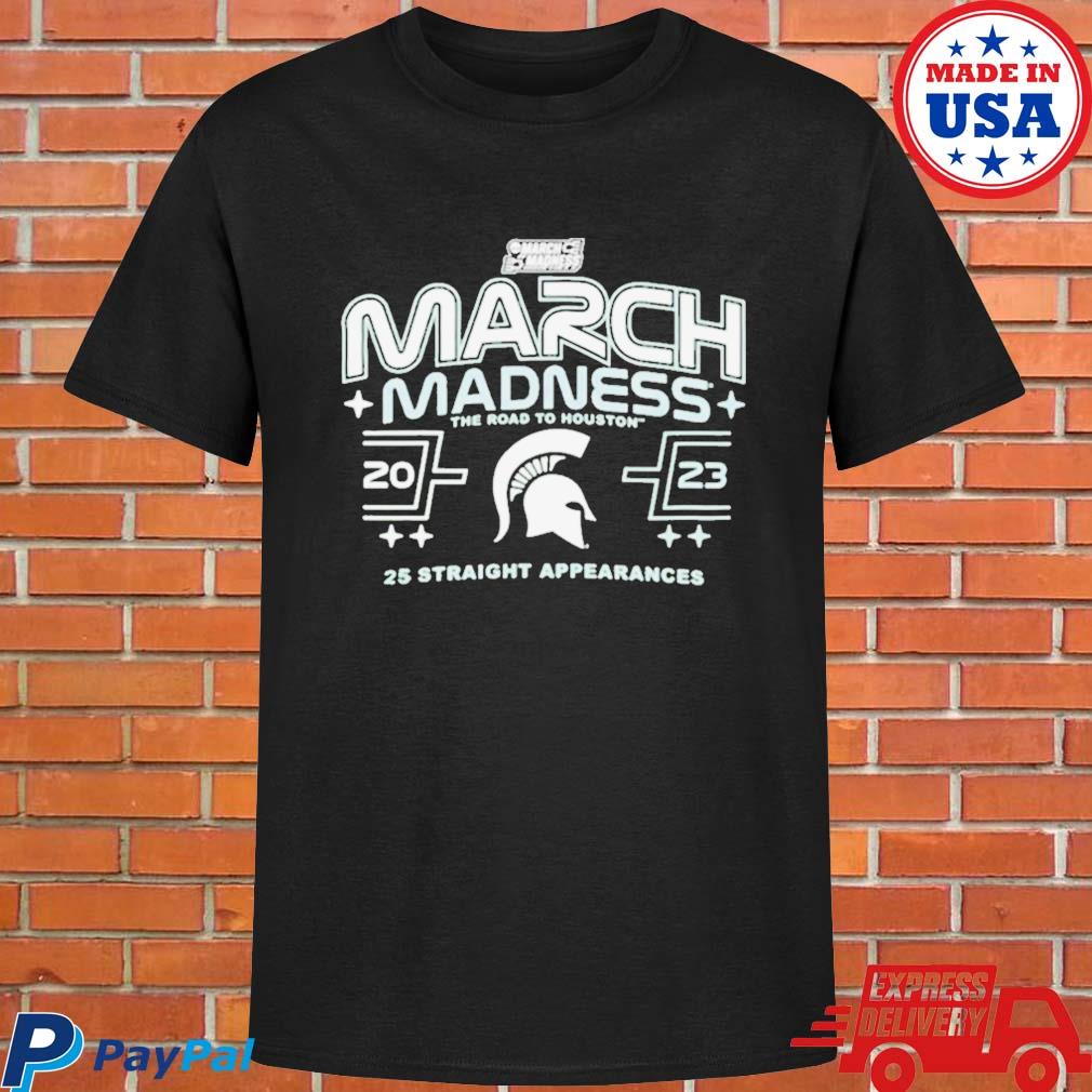 Official Michigan state spartans 2023 march madness the road to houston T-shirt
