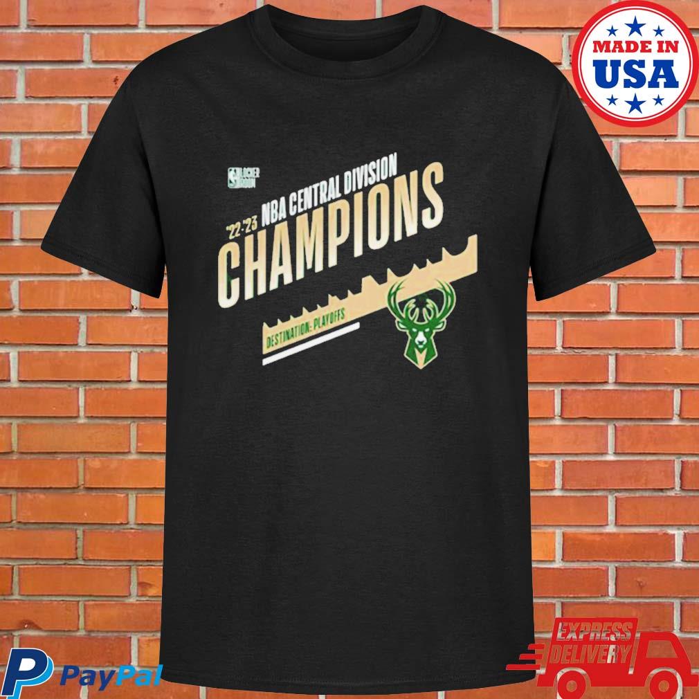 Milwaukee Bucks 2023 Central Division Champions Locker Room T-shirt