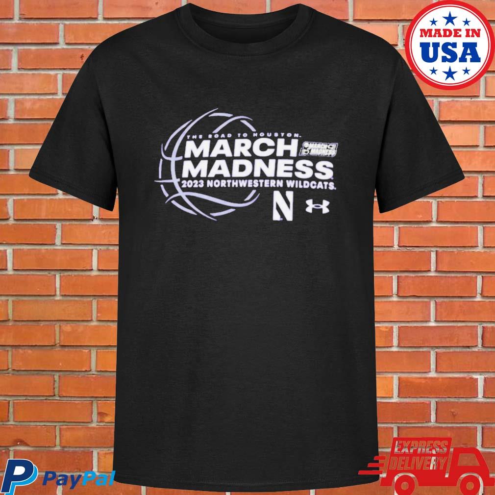Official Northwestern university 2023 march madness the road to houston T-shirt