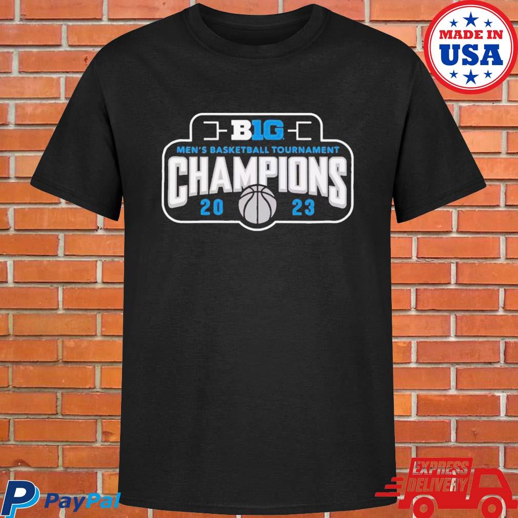 Official Purdue boilermakers zephyr 2023 big ten men's basketball conference tournament champions locker room adjustable T-shirt