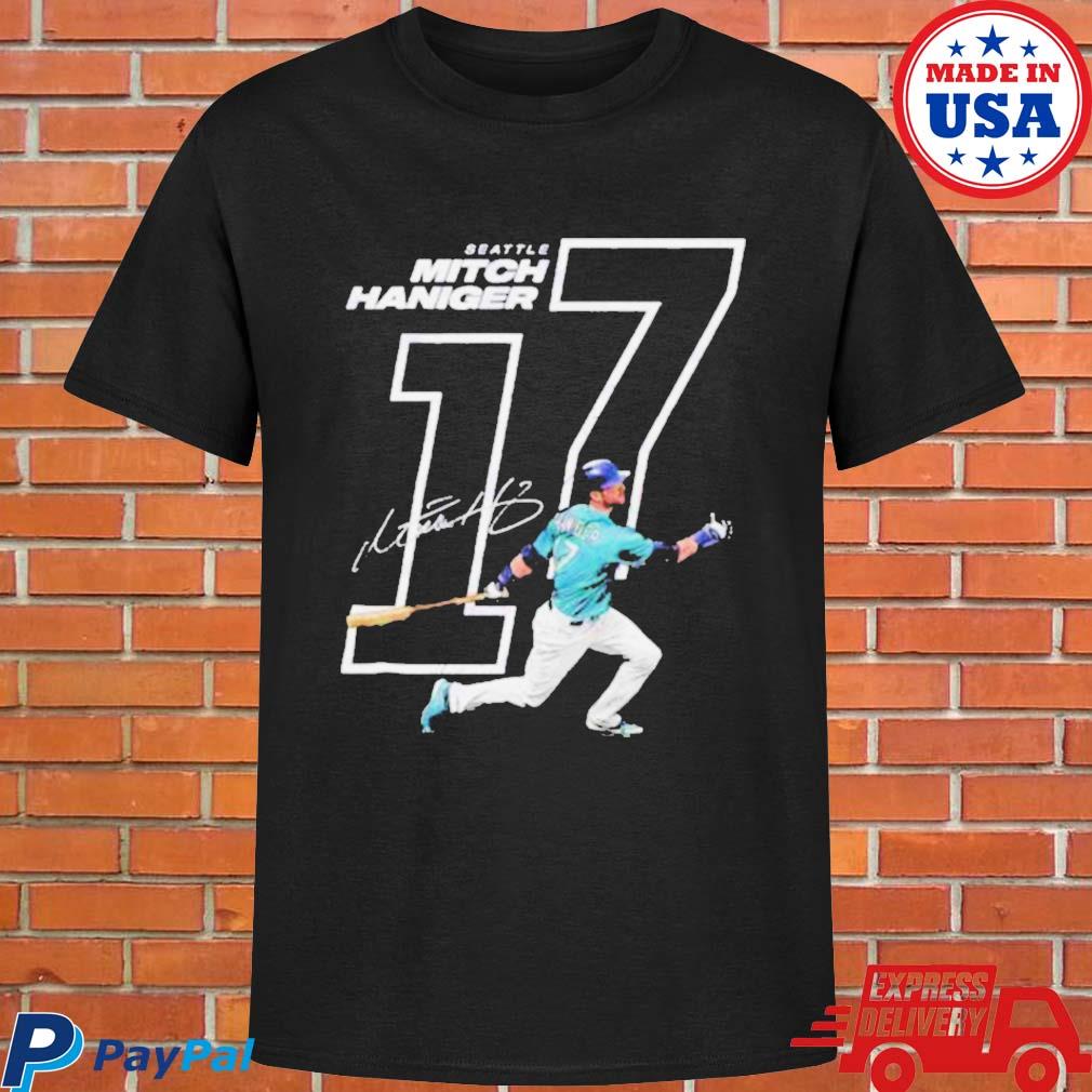 Official Seattle mariners mitch haNiger number 17 outline T-shirt, hoodie,  tank top, sweater and long sleeve t-shirt