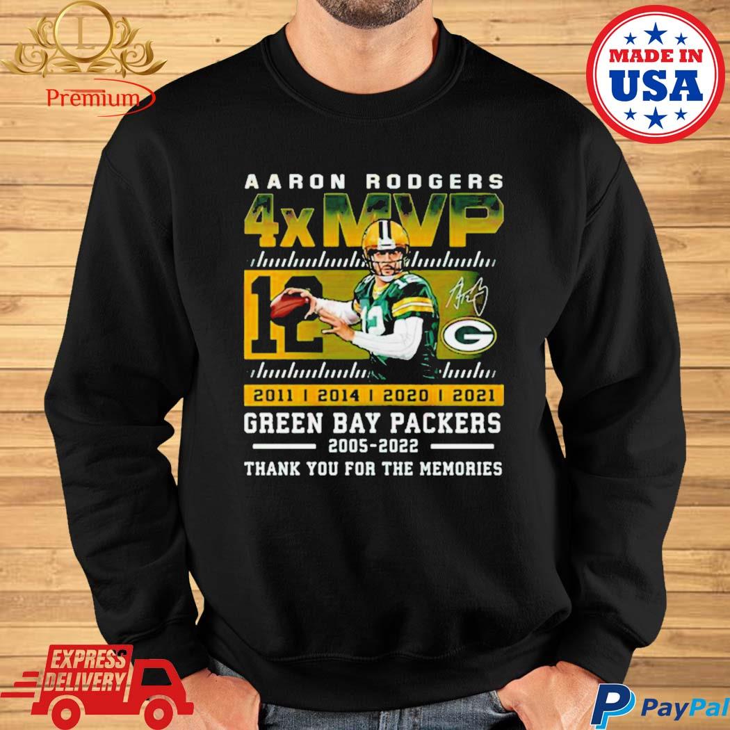 Green Bay Packers Thank You Aaron Rodgers 2005-2022 signature shirt,  hoodie, sweater, long sleeve and tank top