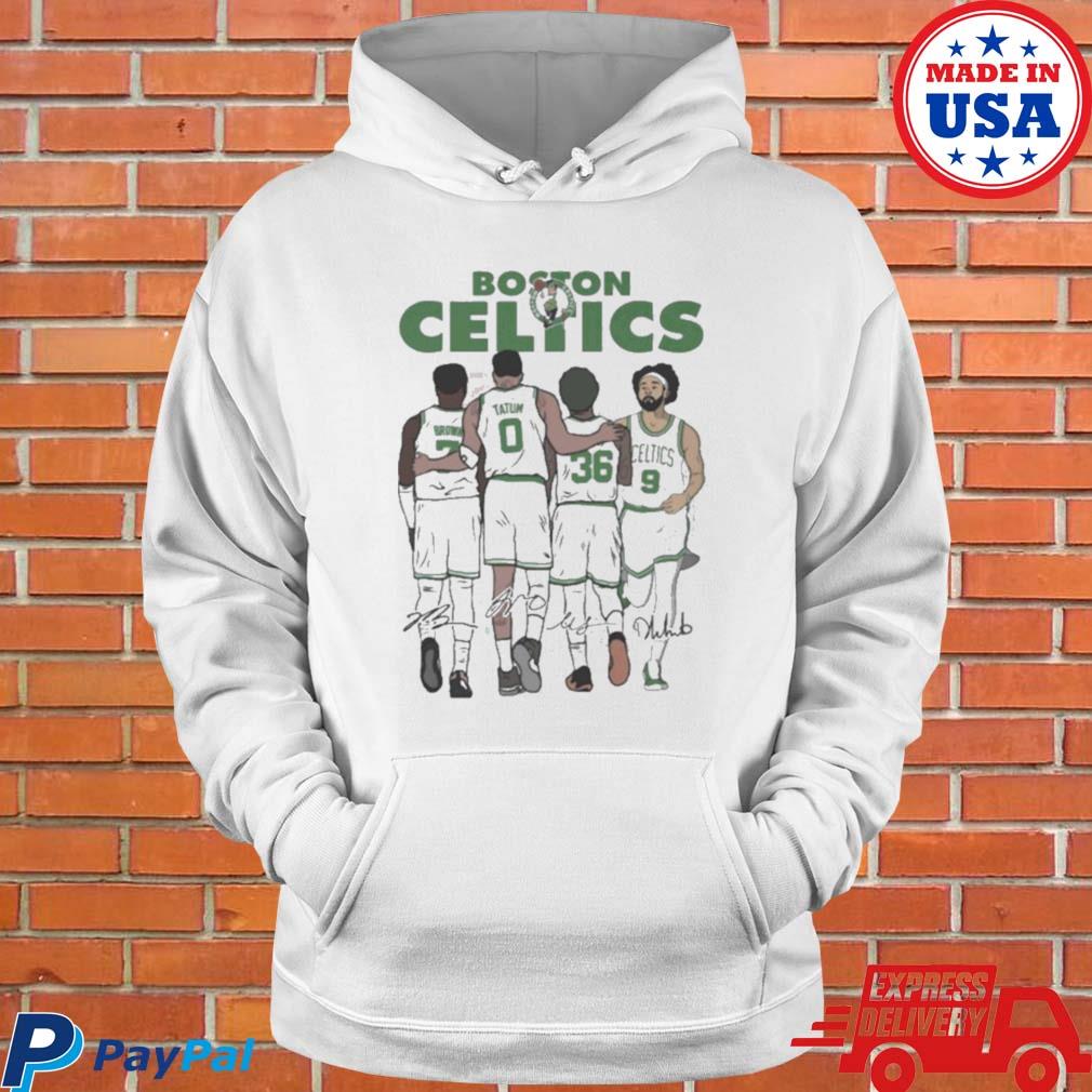 Boston celtics jaylen brown jayson tatum marcus smart and derrick white  signatures T-shirt, hoodie, sweater, long sleeve and tank top