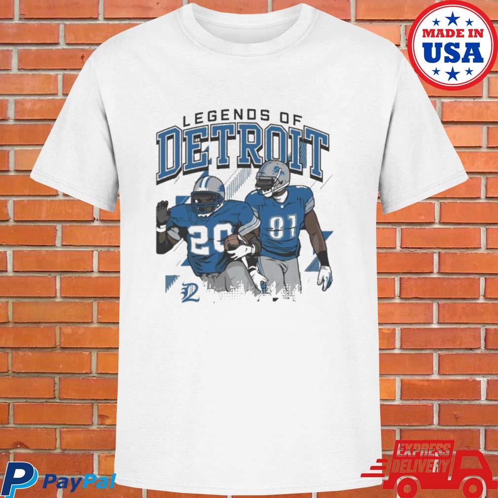 Official Calvin johnson and barry sanders legends of detroit lions T-shirt,  hoodie, tank top, sweater and long sleeve t-shirt