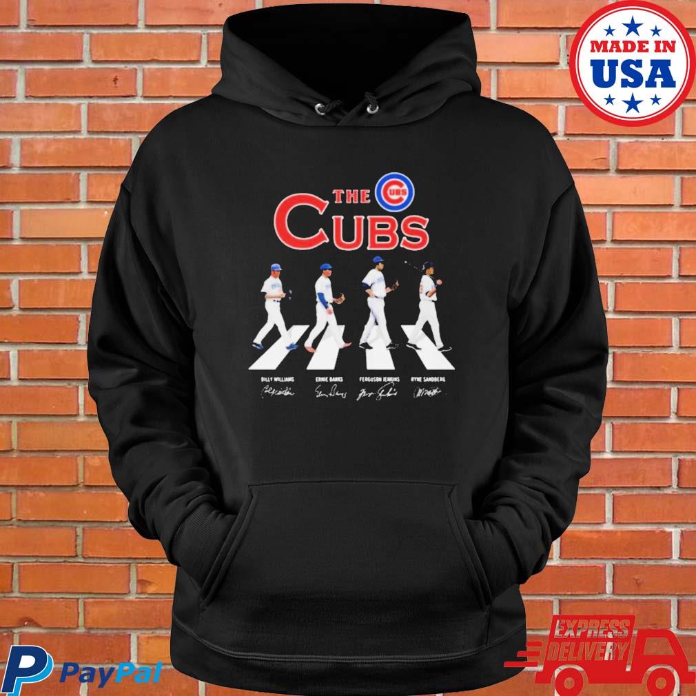 The chicago cubs abbey road billy williams ernie banks signatures shirt,  hoodie, sweater, long sleeve and tank top