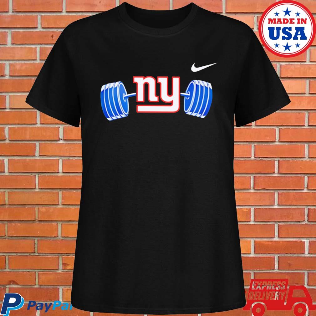 New York Giants Daniel Jones Nike Ny Barbell T-Shirt Goodstee