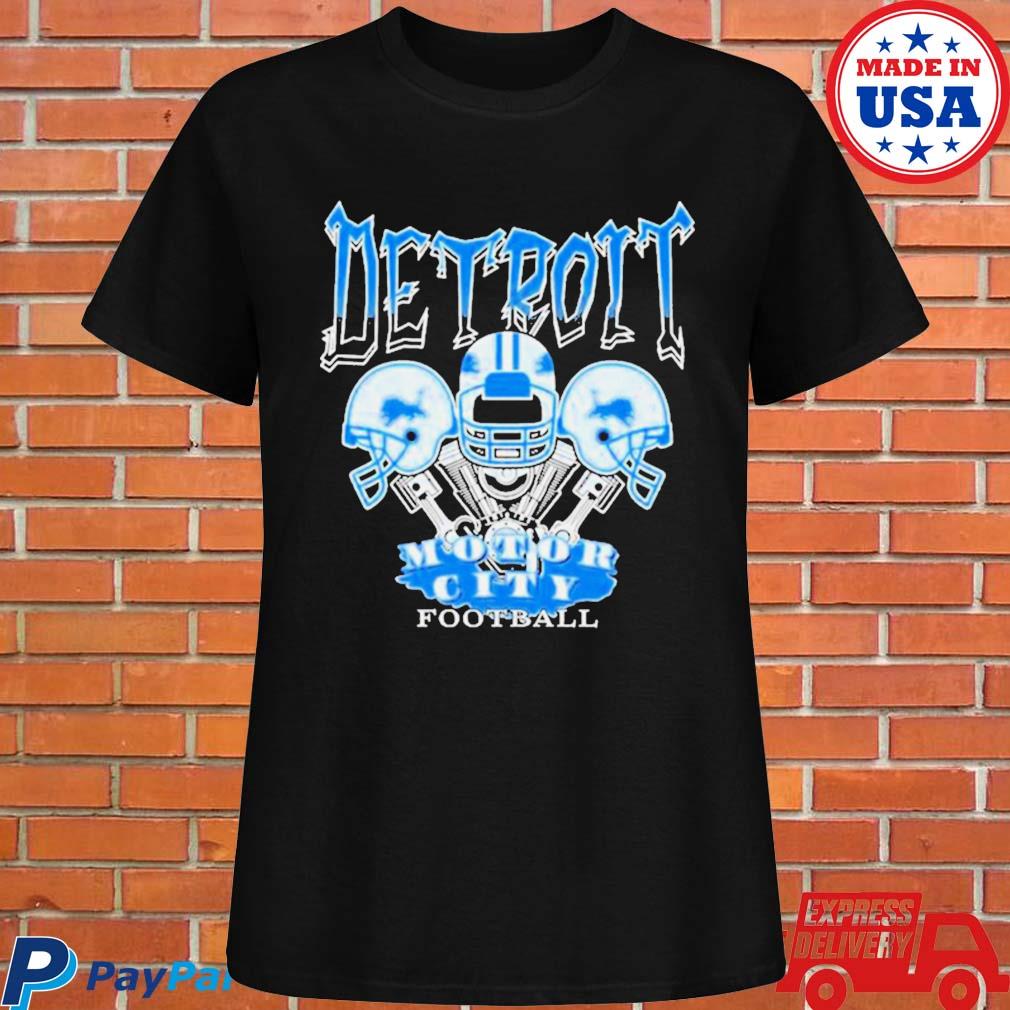 Detroit Lions Motor City Football Helmet T-shirt