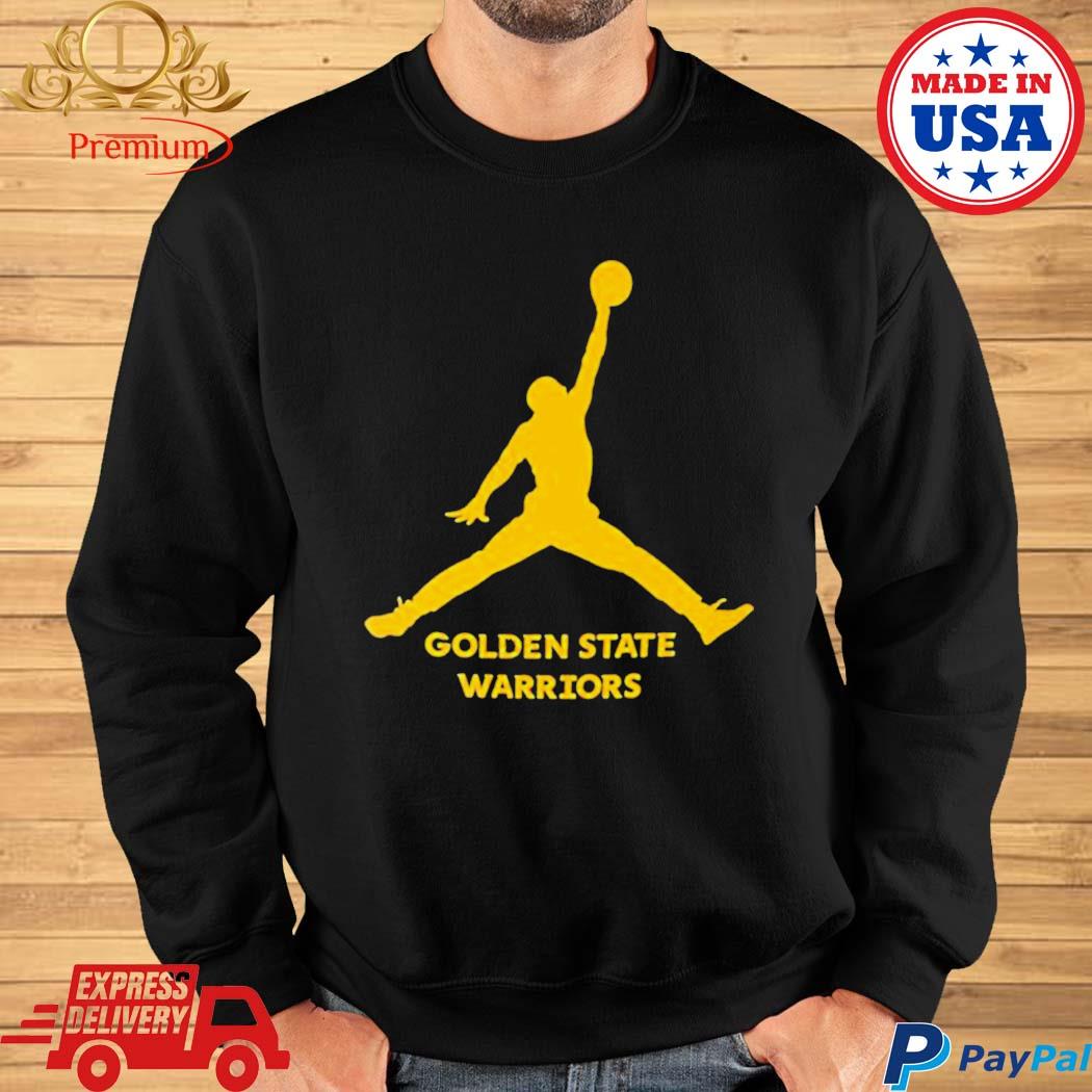 Golden State Warriors Jordan Brand Essential 2023 Black T Shirt - Banantees