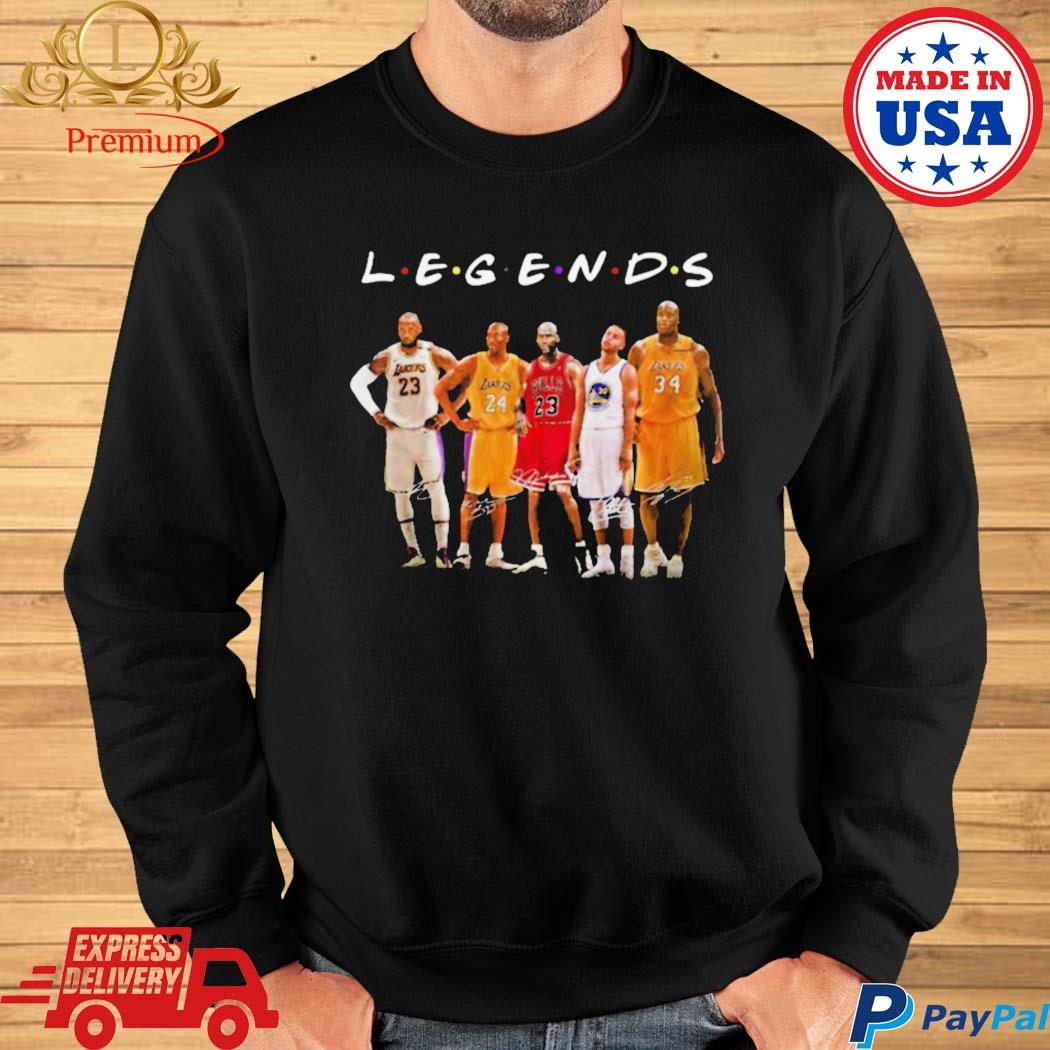 Official Kobe Bryant LeBron James Michael Jordan Stephen Curry Shaquille O' Neal legends signatures T-shirt, hoodie, sweater, long sleeve and tank top