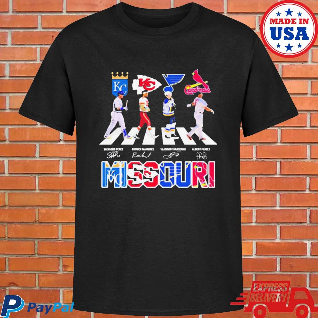 Missouri Teams Sport Salvador Perez Patrick Mahomes Vladimir Tarasenko And  Albert Pujols Signature Shirt