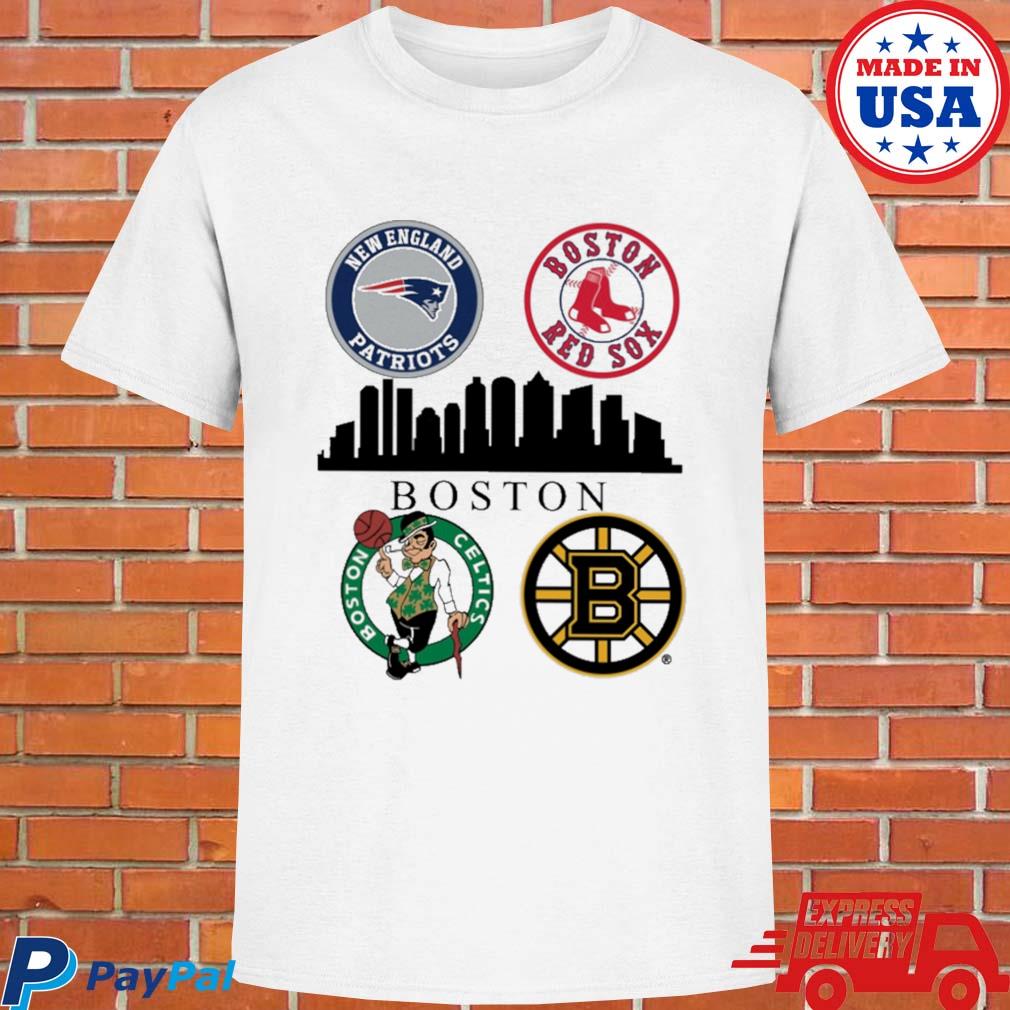 Official New england Patriots Boston red sox Boston celtics and Boston  Bruins Massachusetts 2023 T-shirt, hoodie, tank top, sweater and long  sleeve t-shirt