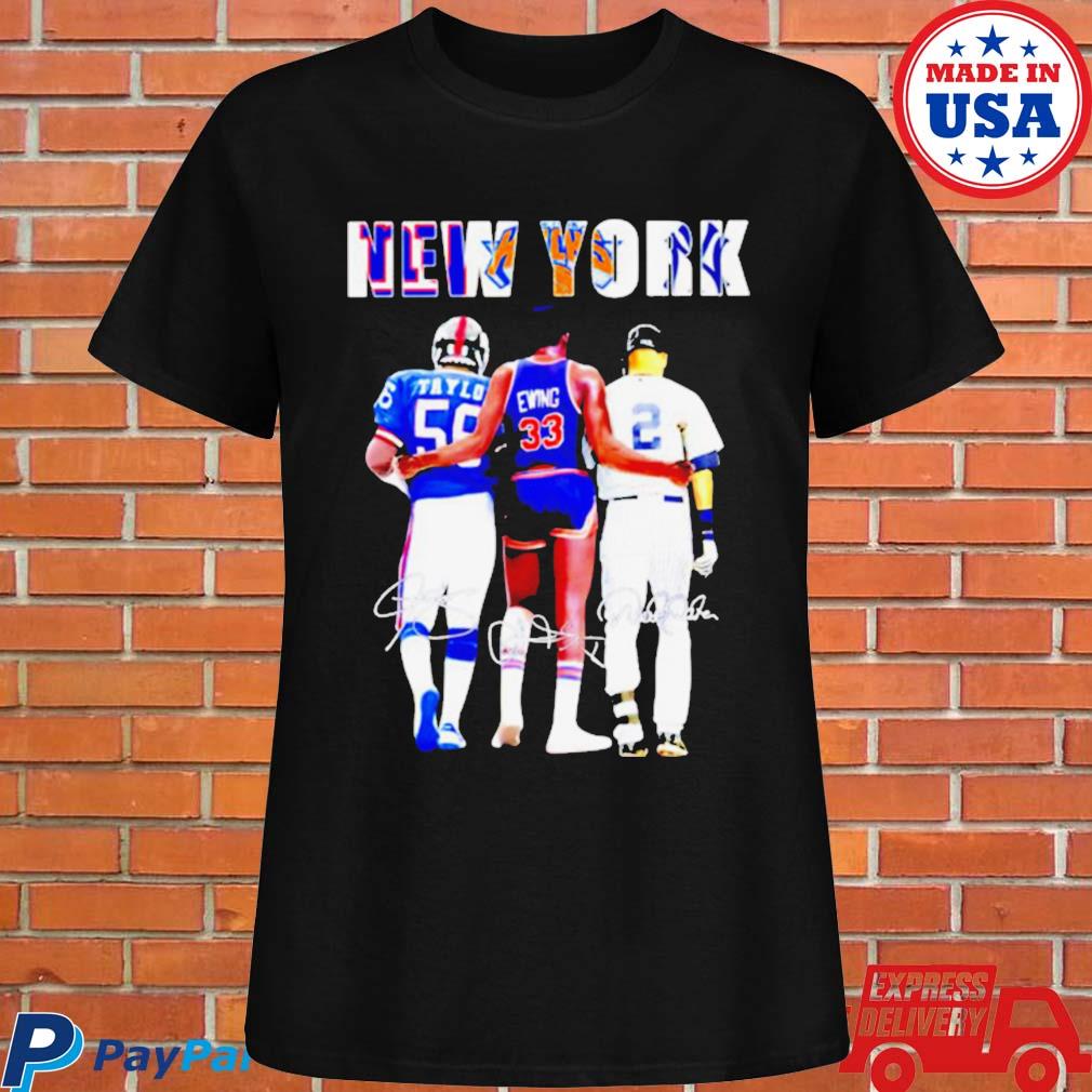 New York Jonathan Taylor Patrick Ewing and Derek Jeter's signature Shirt -  Bring Your Ideas, Thoughts And Imaginations Into Reality Today