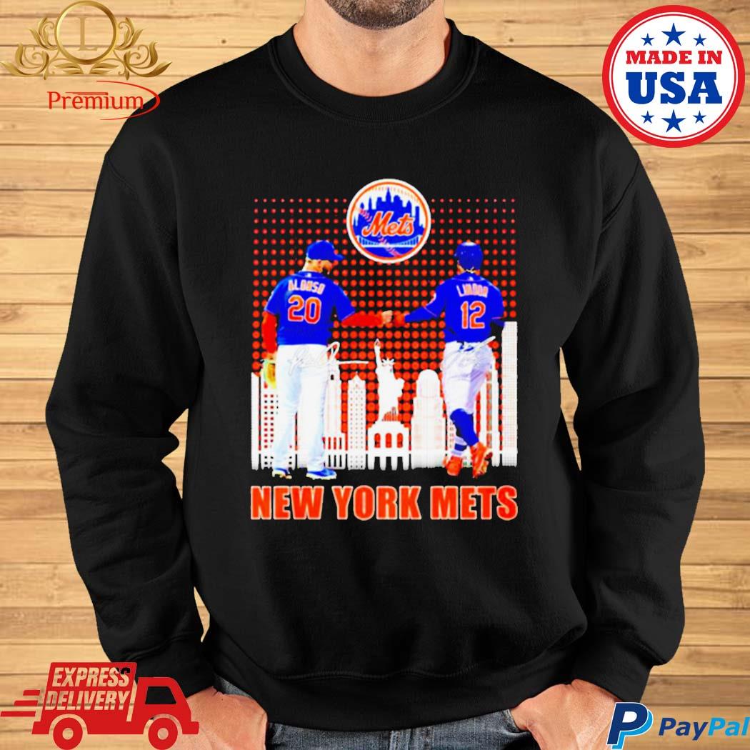 New York Mets Skyline Pete Alonso And Francisco Lindor Signatures T-shirt,Sweater,  Hoodie, And Long Sleeved, Ladies, Tank Top