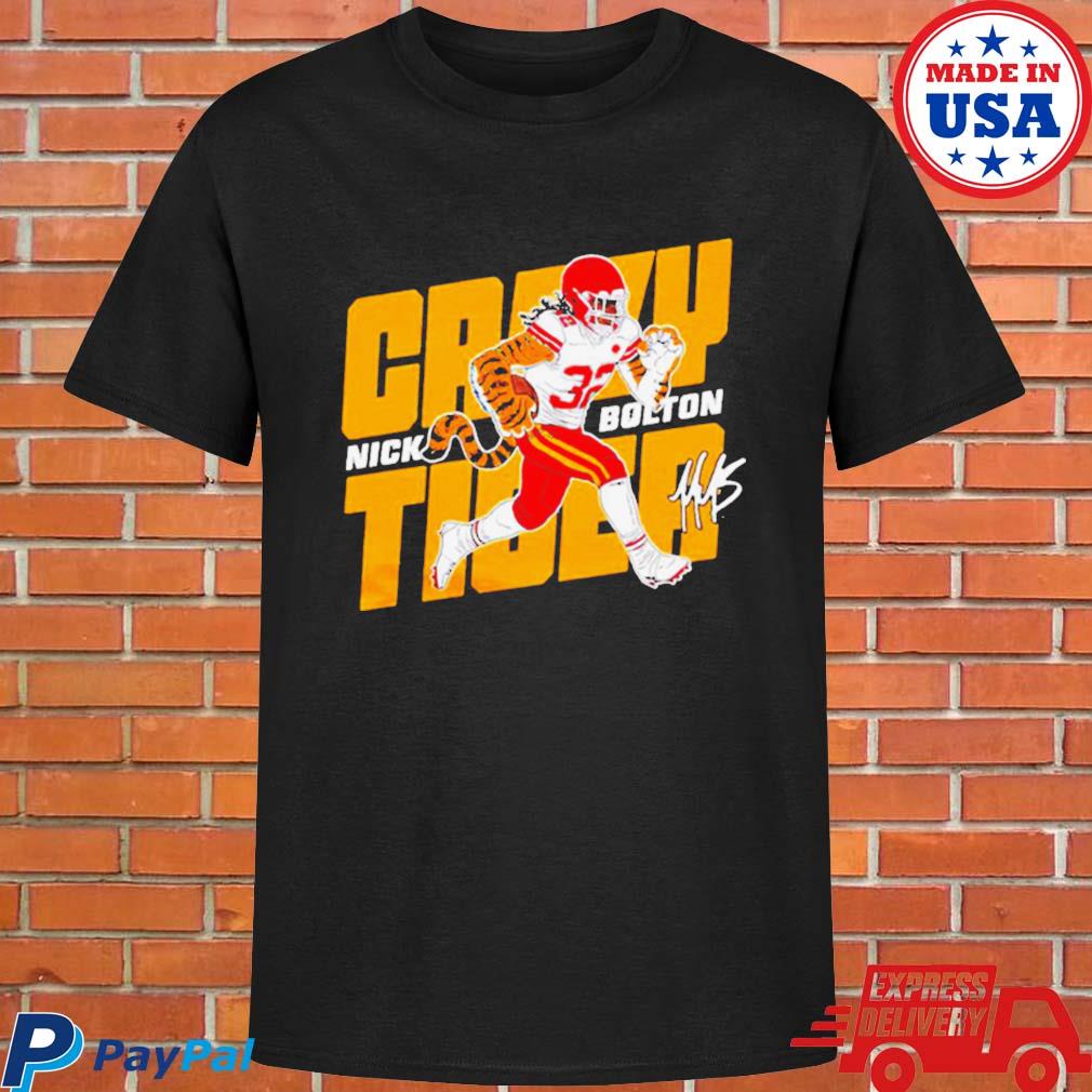 Official Nick bolton crazy tiger signature T-shirt, hoodie, sweater, long  sleeve and tank top