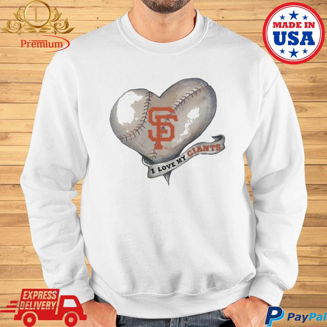 Official San francisco giants baseball heart banner T-shirt