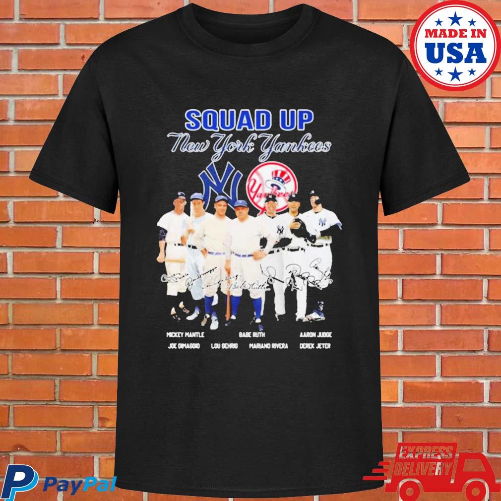 Official Squad up new york yankees mickey mantle babe ruth aaron