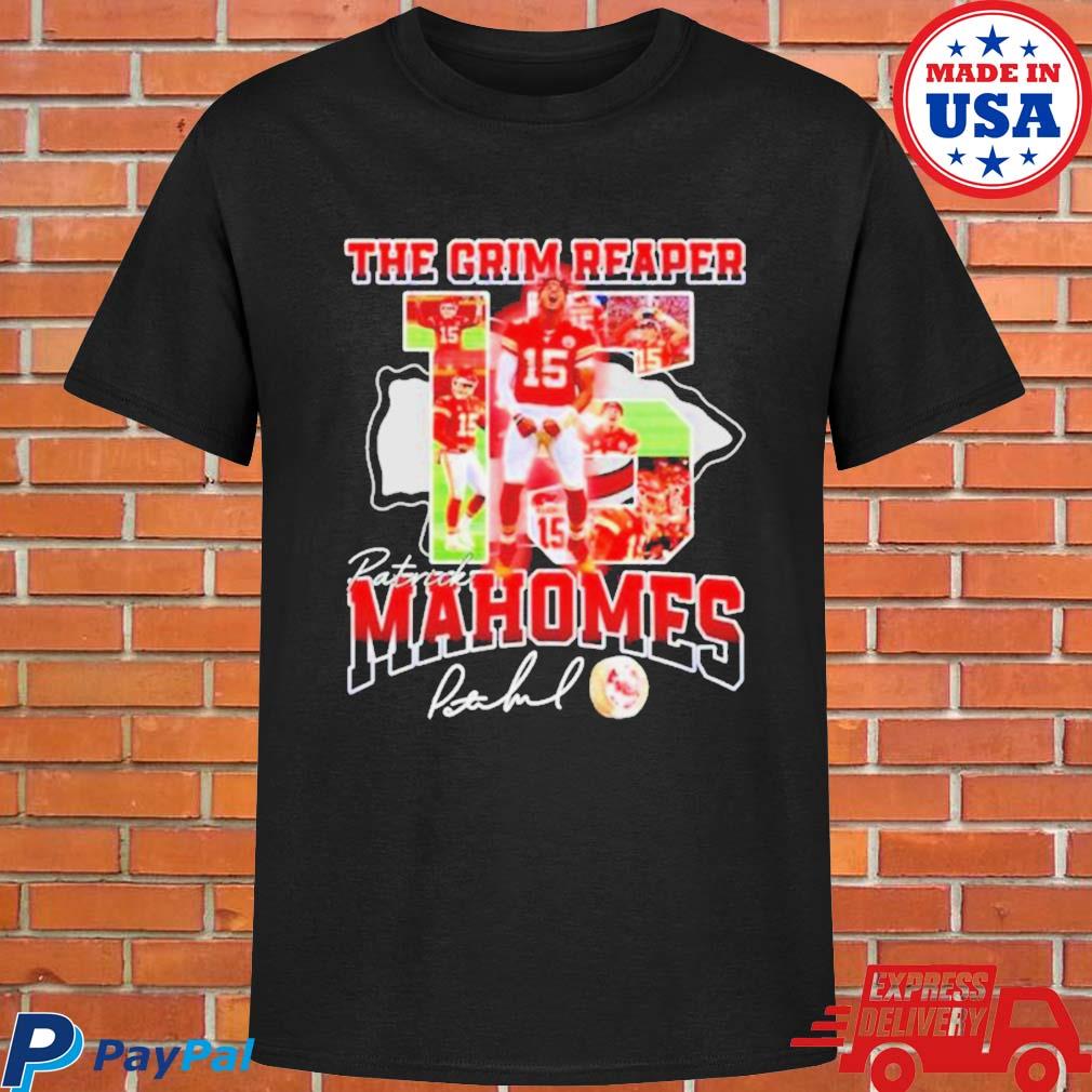 The Grim Reaper Patrick Mahomes Kc Chiefs Signature Shirt - Limotees