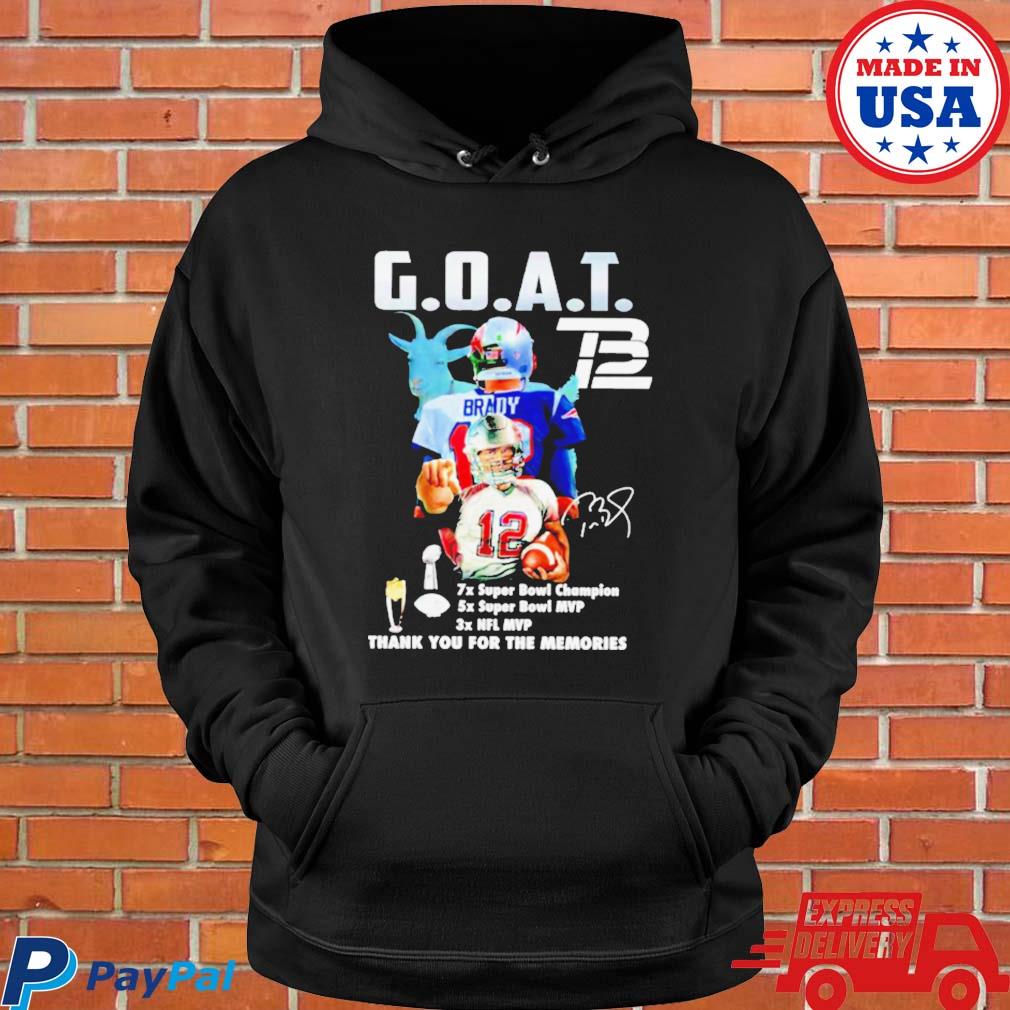 Official goat Tom Brady thank you for the memories signature T