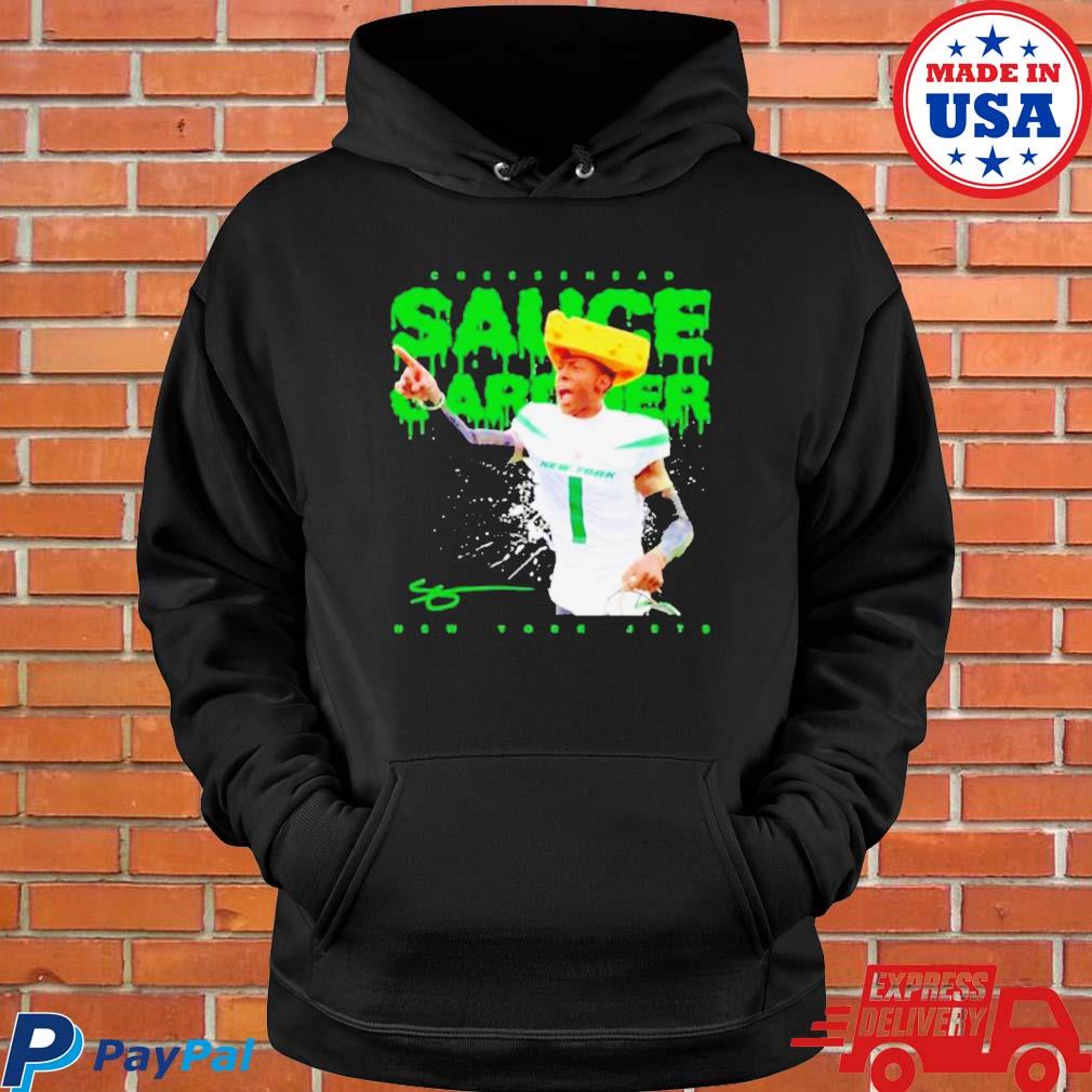 Official Sauce gardner new york jets cheesehead T-shirt, hoodie, tank top,  sweater and long sleeve t-shirt