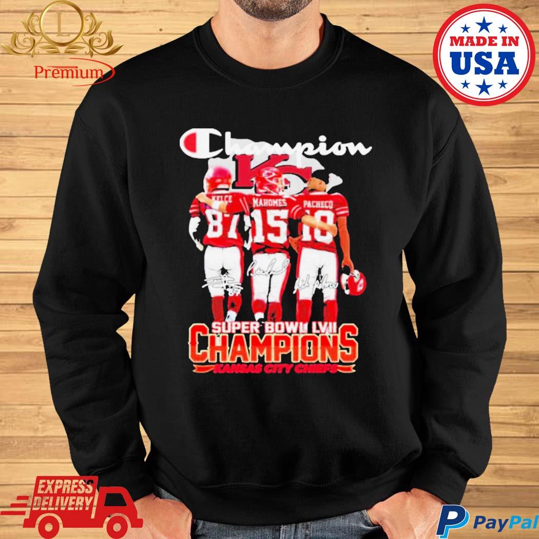 Patrick Mahomes Kansas City Chiefs football Super Bowl LVII Champions shirt,  hoodie, sweater and v-neck t-shirt