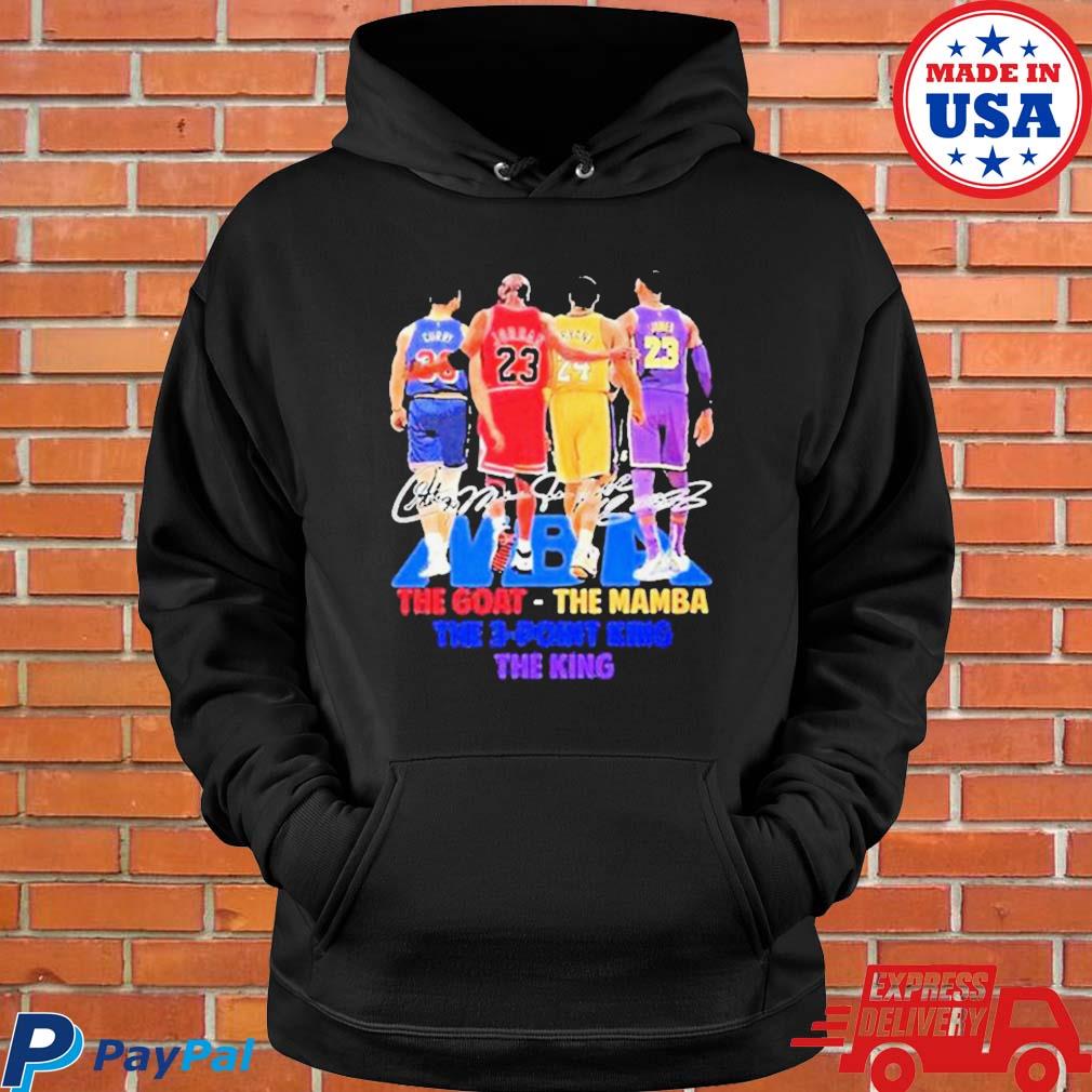 Stephen curry michael Jordan Kobe Bryant the goat the mamba the 3 point  king signatures Shirt, hoodie, sweater, long sleeve and tank top