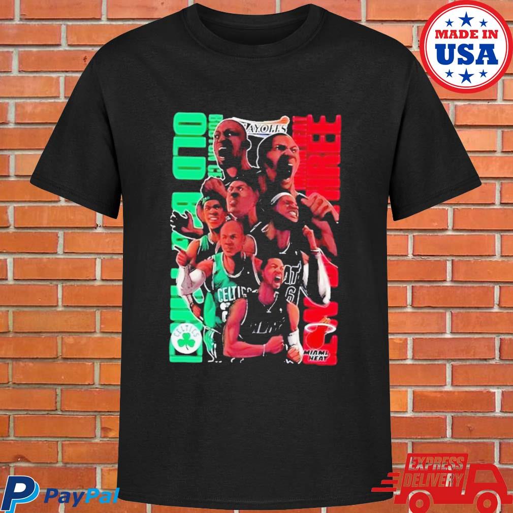 Vintage Nba Playoffs 2023 Miami Heat And Boston Celtics Eastern Conference  T-shirt - Shibtee Clothing