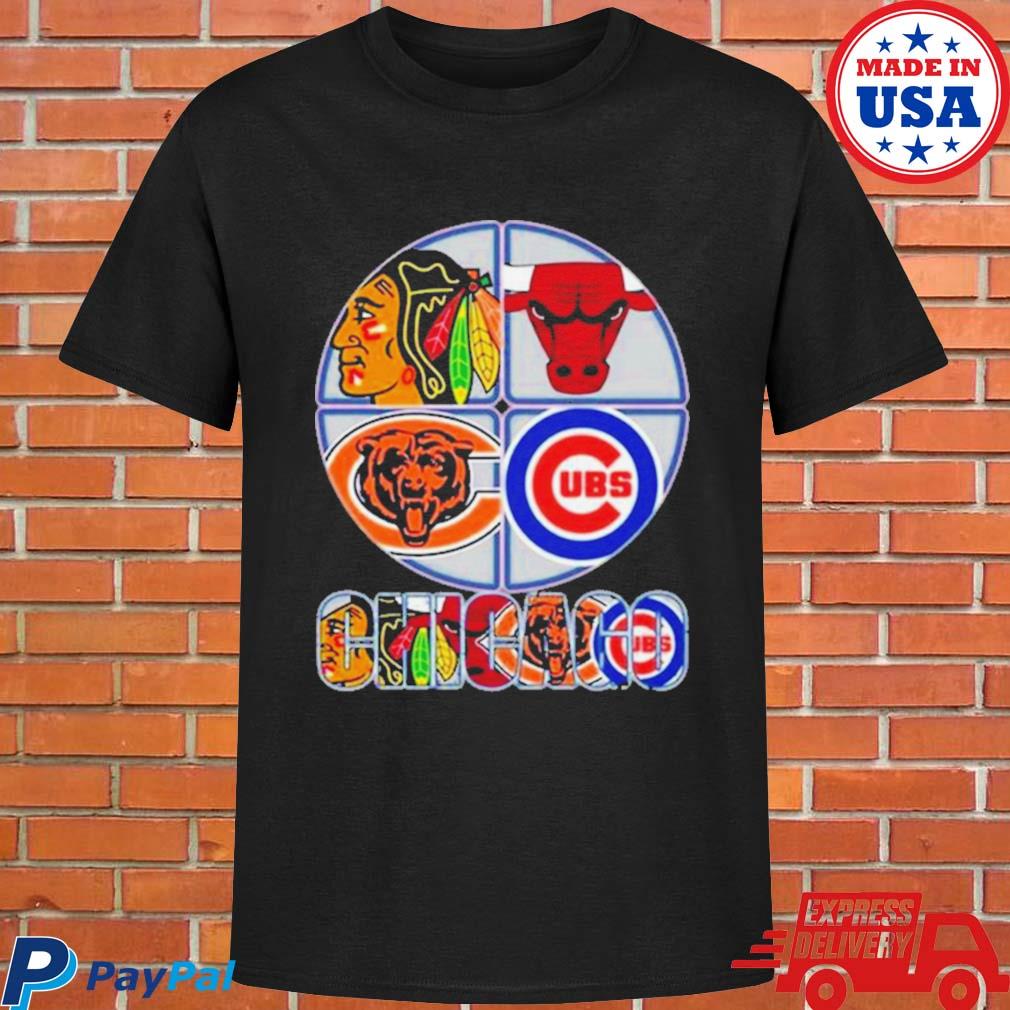 Official 2023 chicago team sport chicago bulls chicago blackhawks chicago  bears Chicago Cubs T-shirt, hoodie, tank top, sweater and long sleeve  t-shirt