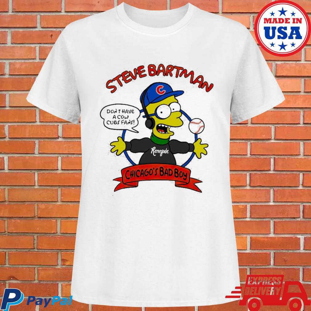 Official Bart simpson steve bartman chicago's bad boy T-shirt, hoodie, tank  top, sweater and long sleeve t-shirt