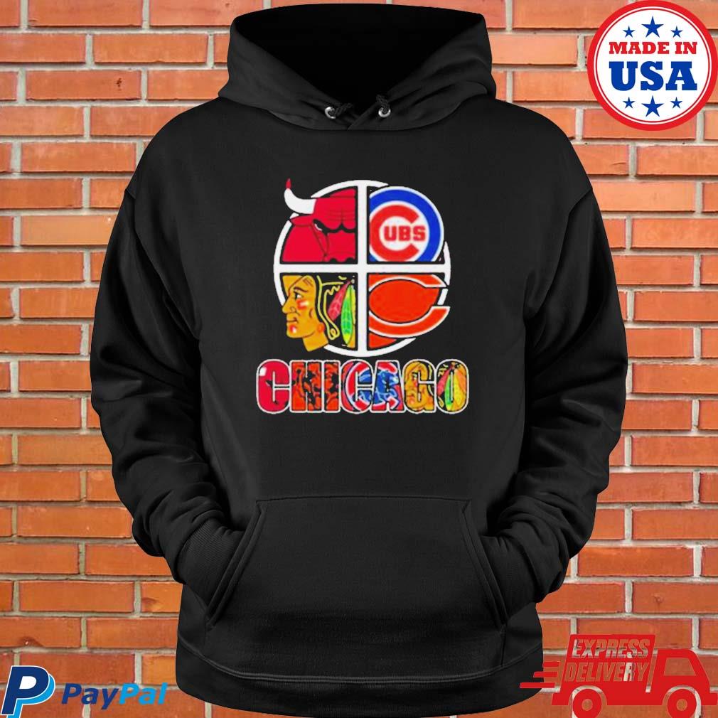 Official Chicago big 4 teams bulls bears blackhawks cubs shirt