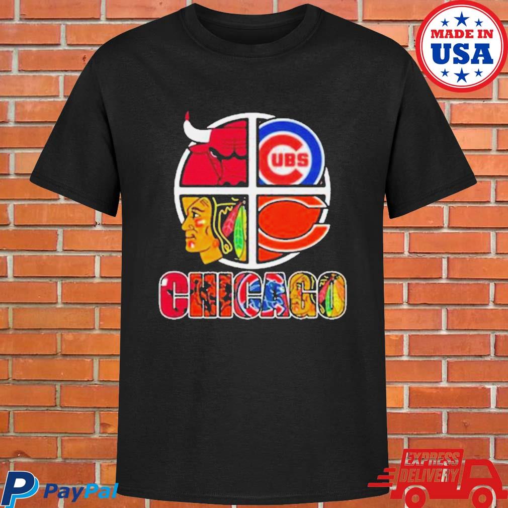 Official Chicago Cubs, Bears and Bulls official logo shirt, hoodie,  sweater, long sleeve and tank top