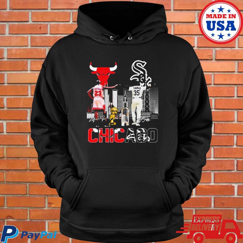 Chicago bulls & chicago white sox jordan and thomas skylines signatures 2023  shirt, hoodie, sweater, long sleeve and tank top