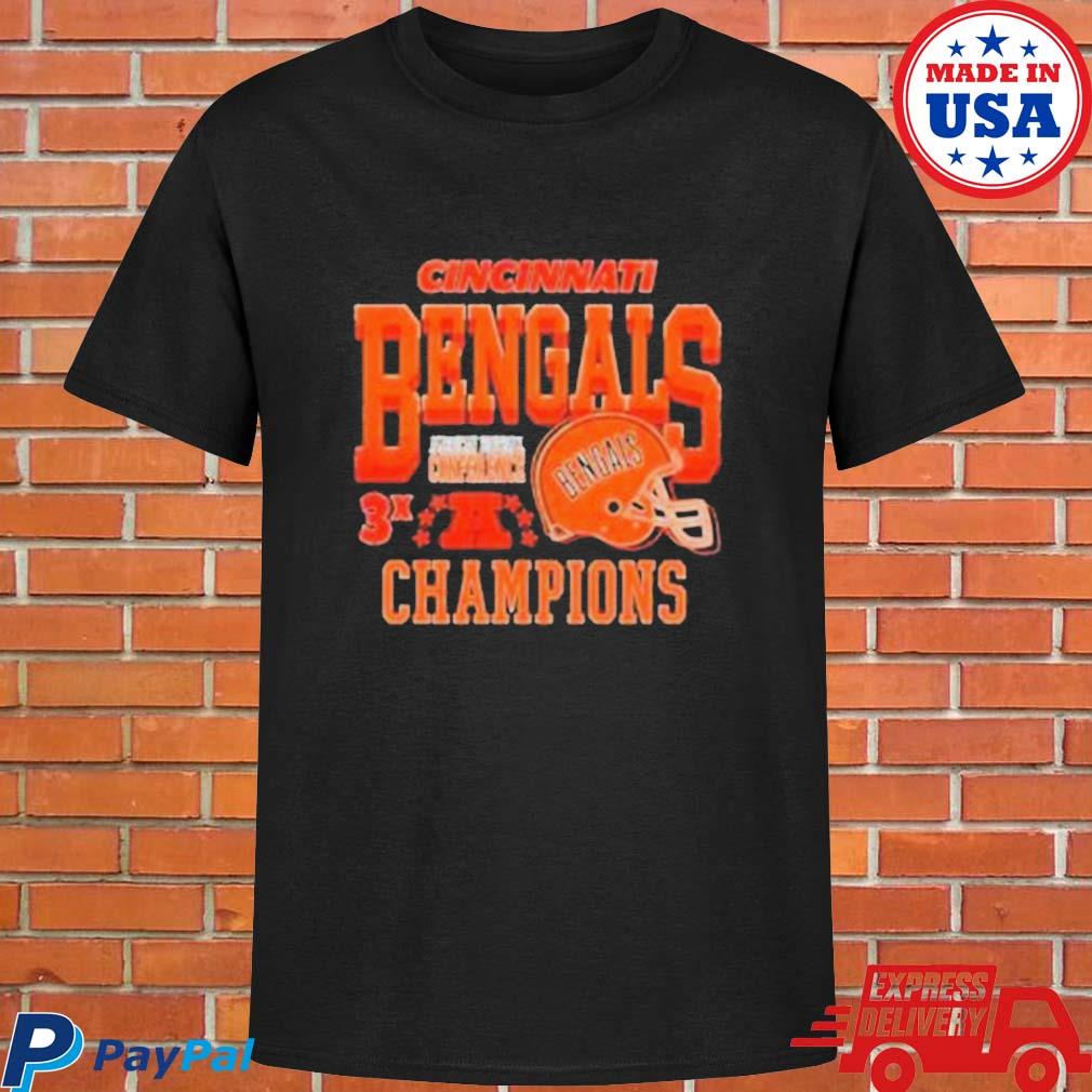 Official cincinnatI bengals vintage 3x championship T-shirts