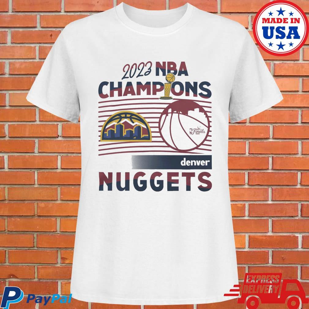 Denver Nuggets First NBA Champions Finals 2023 logo T-shirt