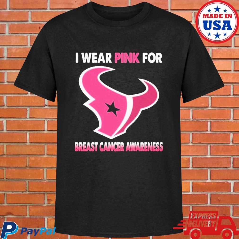 Official houston Texans I Wear Pink For Breast Cancer Awareness Shirt