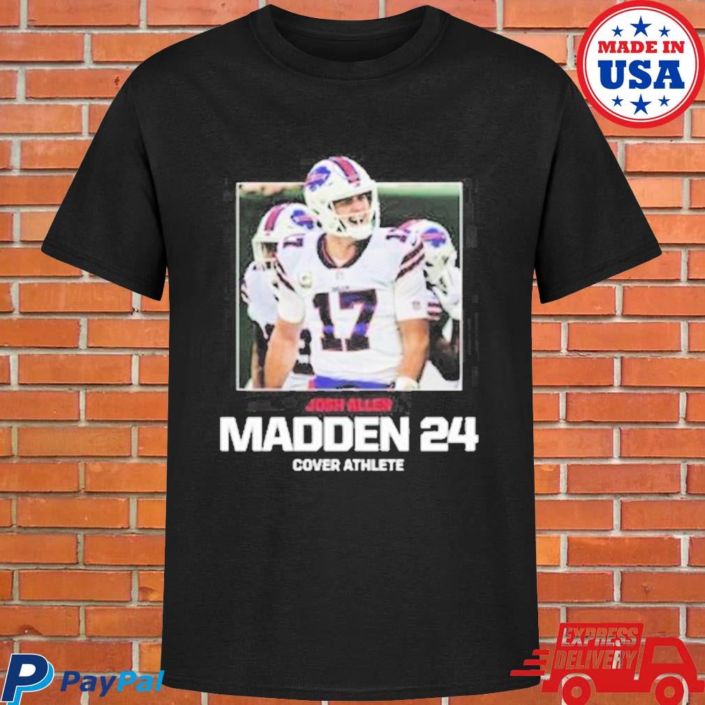 HOT SALE - Josh Allen Buffalo Bills Madden 2024 '24 Cover T Shirt Size  S - 3XL