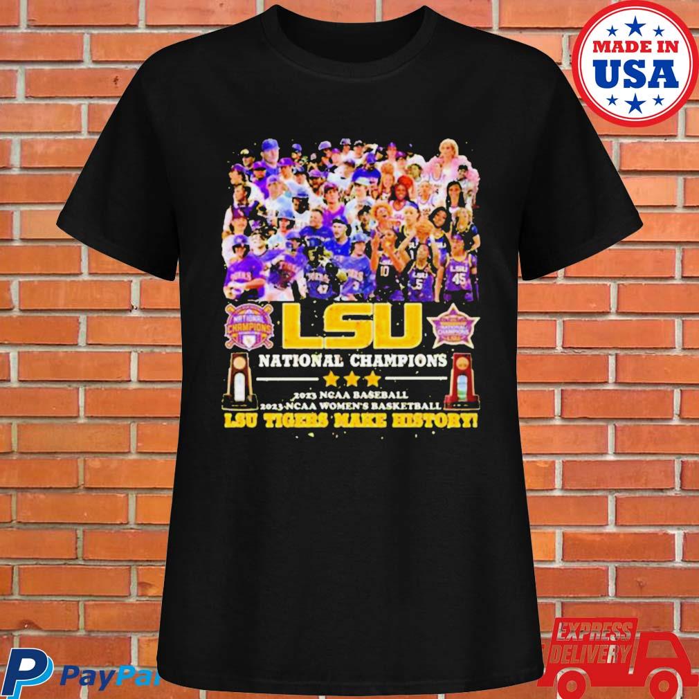 LSU Tigers 2023 NCAA Women's Basketball National Champions Baseball Jersey