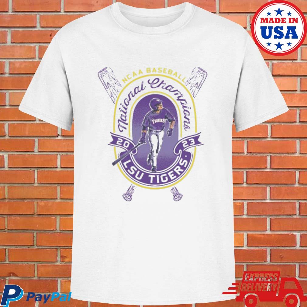 Louisiana State University LSU Tigers : 2023 Baseball National Champions Grand Slam T-Shirt -  XL / White