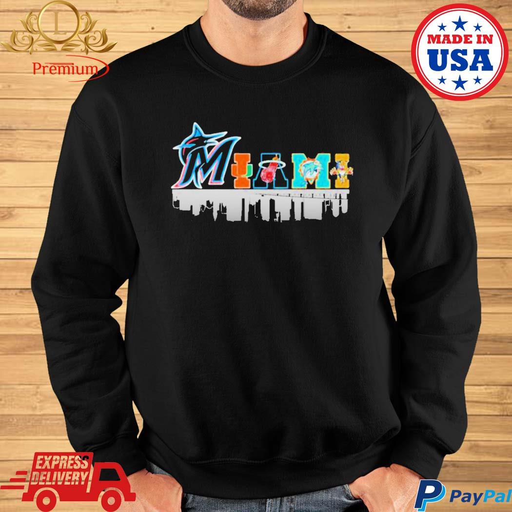 Official miami Sports Teams Signed Miami Marlins Miami Dolphins Miami Heat  Shirt, hoodie, longsleeve, sweatshirt, v-neck tee