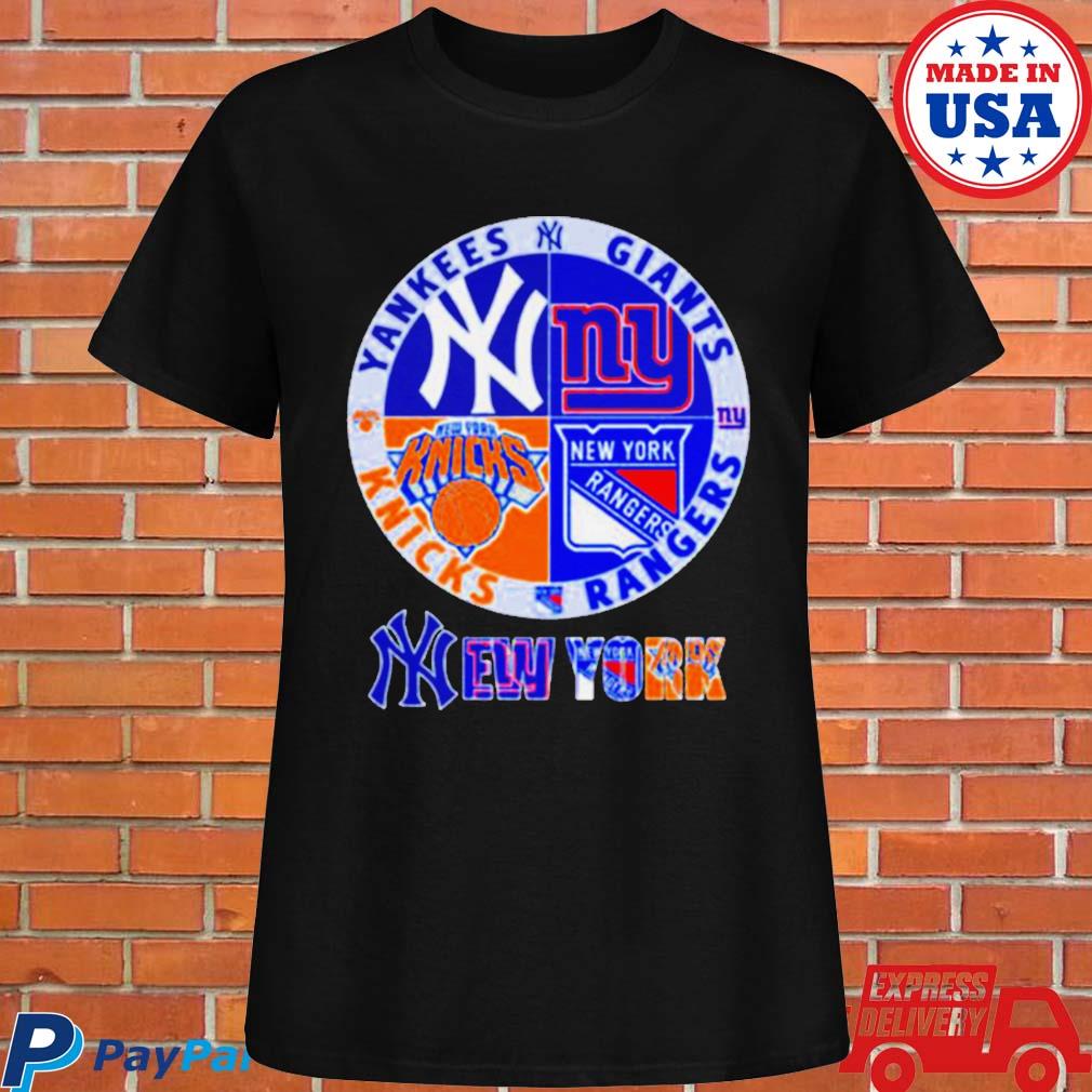 Official New york yankees giants rangers and knicks T-shirt, hoodie, tank  top, sweater and long sleeve t-shirt