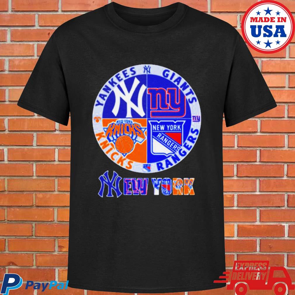 New York Yankees Giants Knicks Rangers Logo Shirt