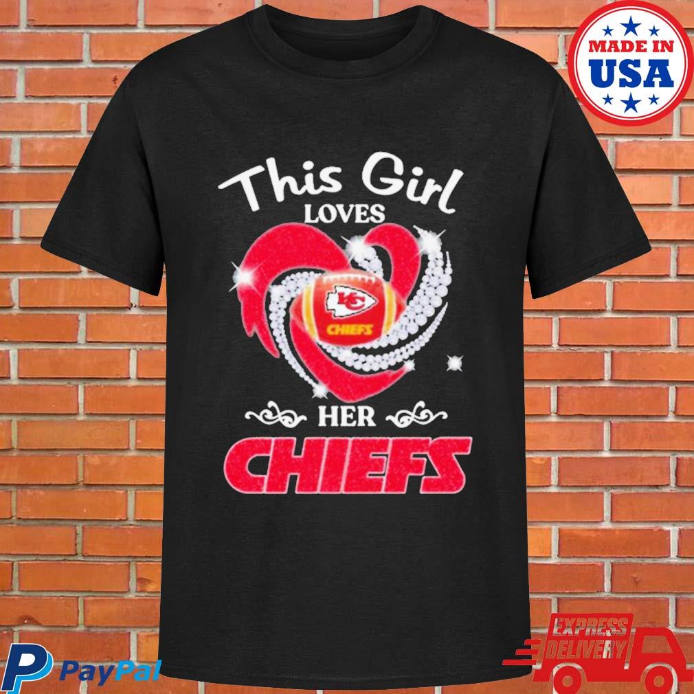 Kansas City Chiefs heart girl shirt, hoodie, tank top, sweater and