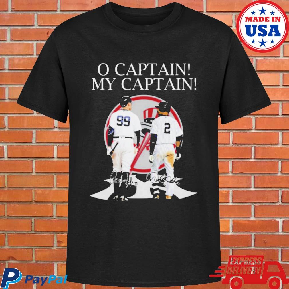 O captain my captain NY Yankees Aaron Judge and Derek Jeter shirt, hoodie,  sweater and v-neck t-shirt