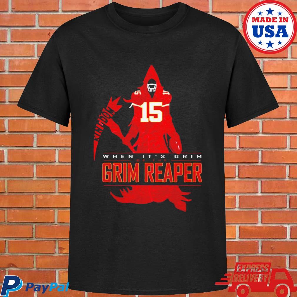 Official Patrick mahomes when it's grim grim reaper T-shirt, hoodie, tank  top, sweater and long sleeve t-shirt
