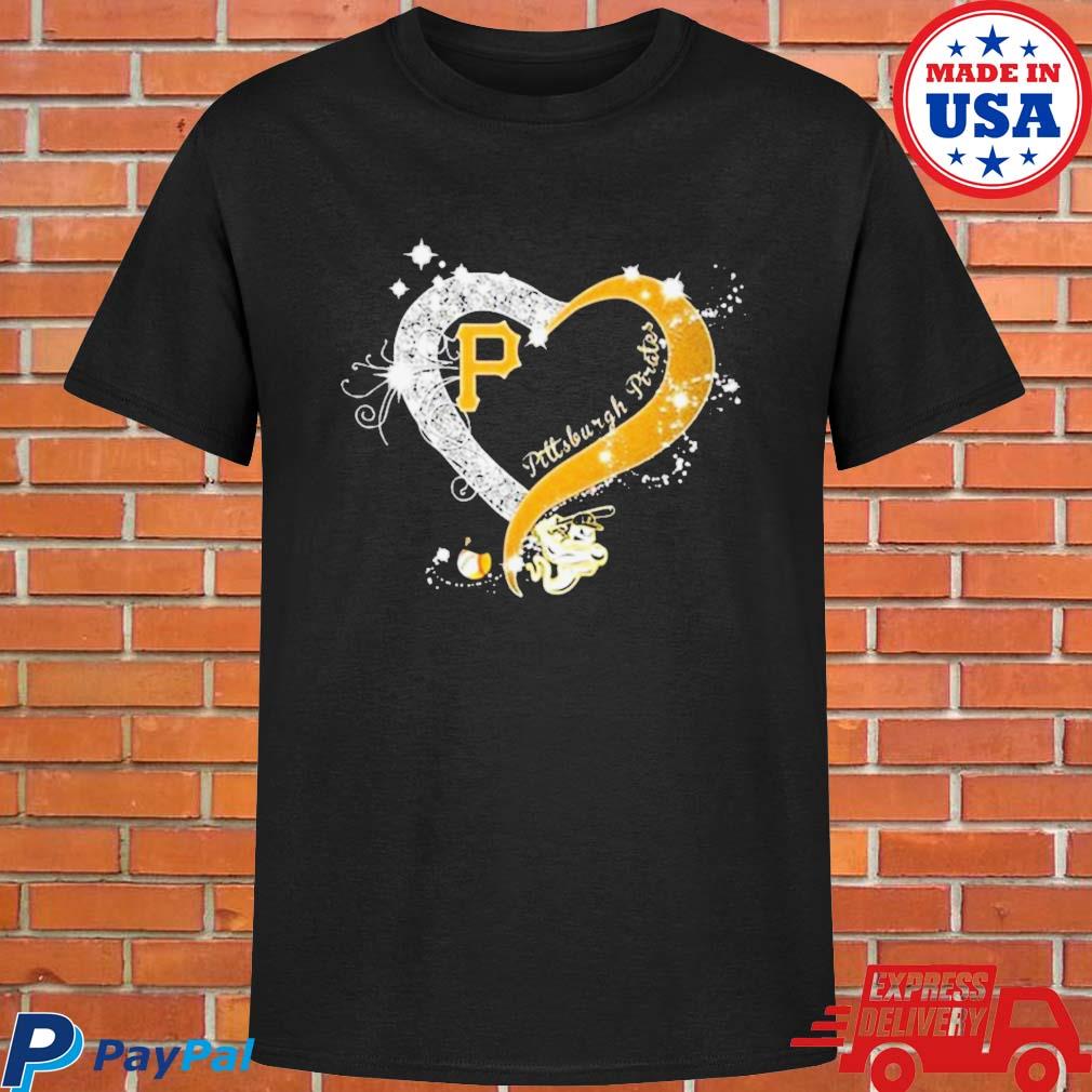 Pittsburgh Pirates Baseball Glitter Heart 2023 Shirt