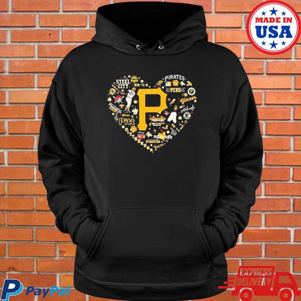 Heart Of Pittsburgh P For Pittsburgh Pirates Shirt, hoodie