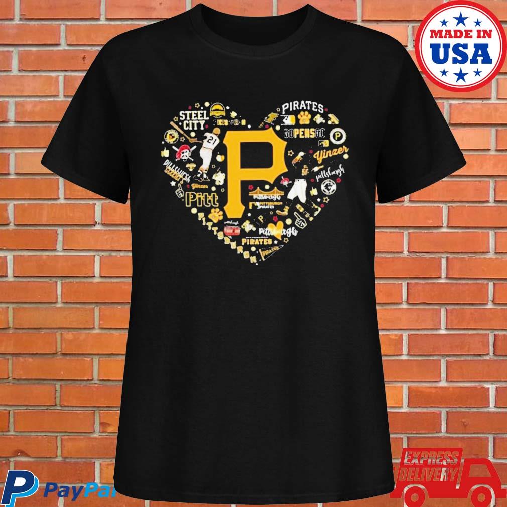 Heart Of Pittsburgh P For Pittsburgh Pirates Shirt, hoodie