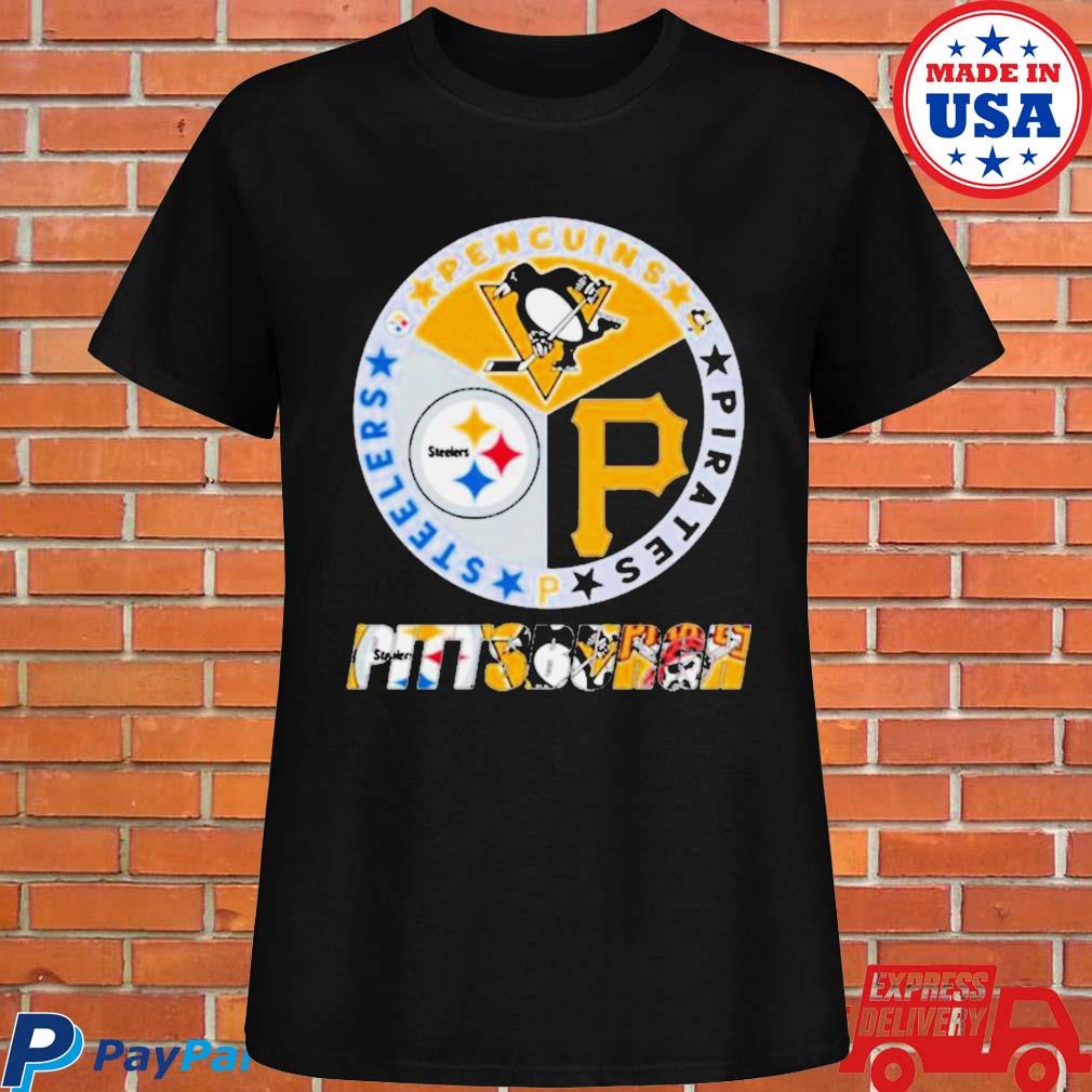 Official Logo Pittsburgh Steelers Penguins Pirates City Champions shirt,  hoodie, sweater, long sleeve and tank top