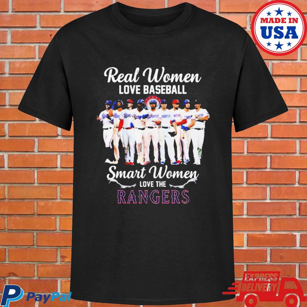 Real Women Love Baseball Smart Women Love The Texas Rangers 2023 Shirt,  hoodie, sweater, long sleeve and tank top