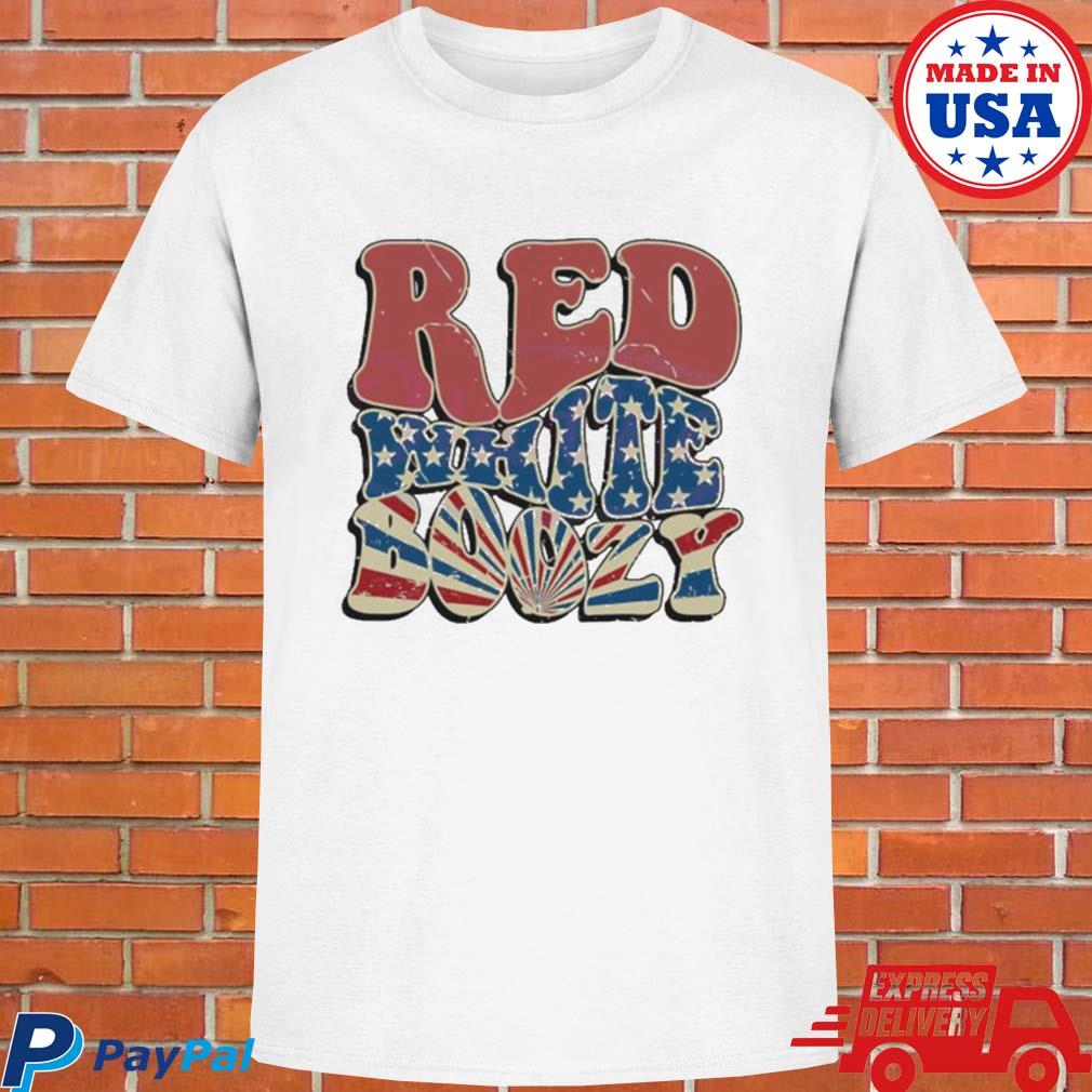 Official Retro Red White Boozy 4th of July shirt, hoodie, longsleeve,  sweatshirt, v-neck tee